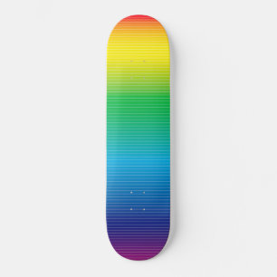 Colour Gradation with Lines Skateboard