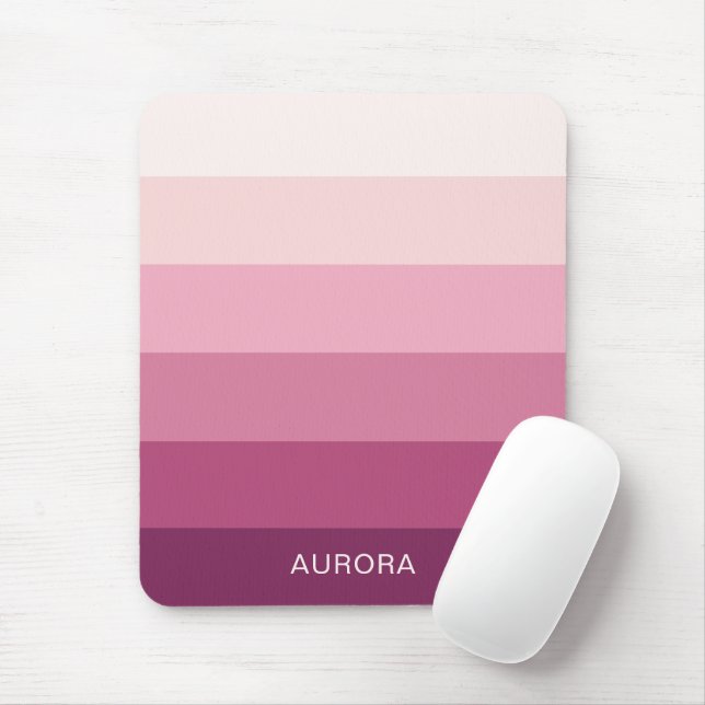 Colour Gradient Back to School - Custom Name  Mouse Mat (With Mouse)