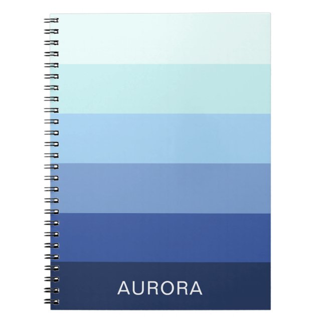 Colour Gradient Back to School - Custom Name  Notebook (Front)