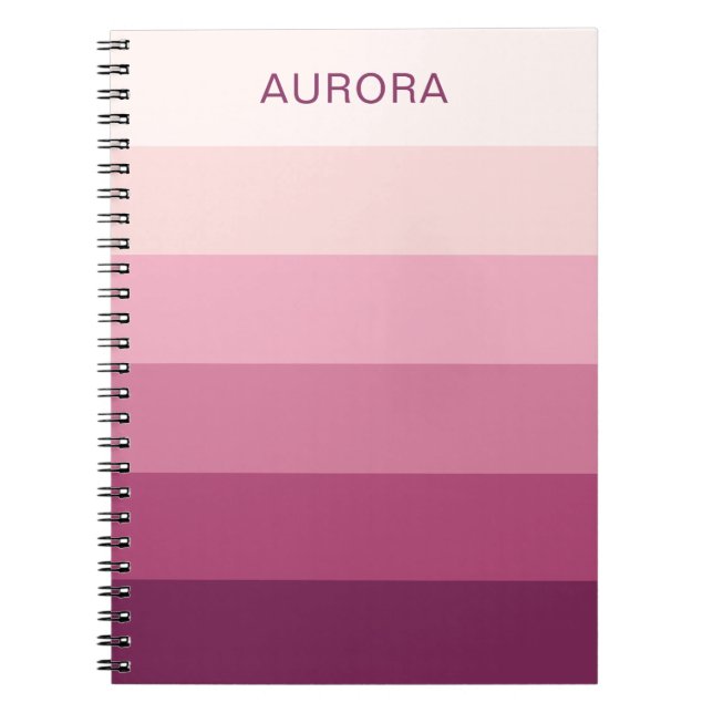 Colour Gradient Back to School - Custom Name  Notebook (Front)