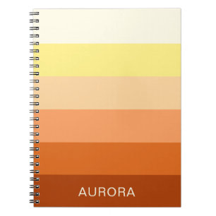 Colour Gradient Back to School - Custom Name  Notebook