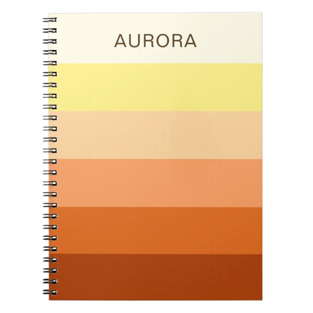 Colour Gradient Back to School - Custom Name  Notebook (Front)