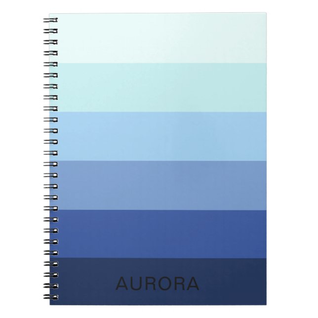 Colour Gradient Back to School - Custom Name  Notebook (Front)