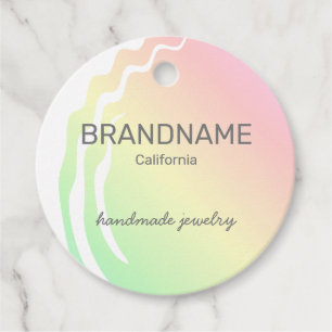 Colour Gradient Ombre Business Logo Custom Brand Favour Tags