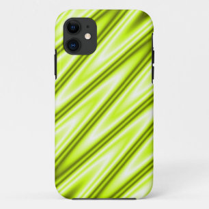 Colour Gradients ZigZag Stripes - green iPhone 11 Case