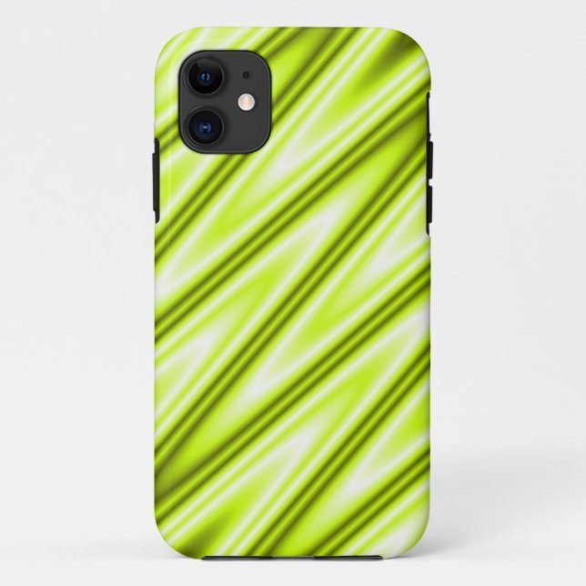Colour Gradients ZigZag Stripes - green Case-Mate iPhone Case (Back)