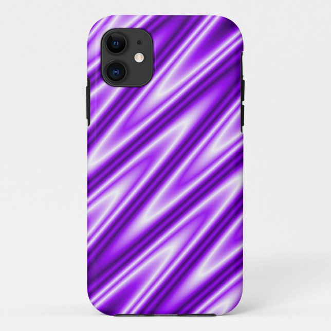 Colour Gradients ZigZag Stripes - violet Case-Mate iPhone Case (Back)