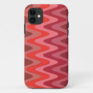 Colour Gradients ZigZag Waves - red iPhone 11 Case
