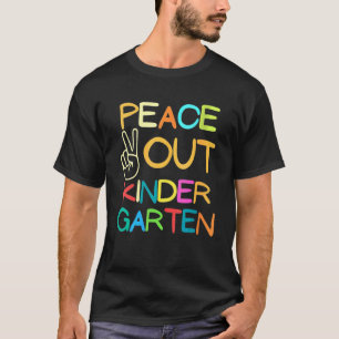 Colour Graphic Peace Sign Hand Out Kindergarten Gr T-Shirt