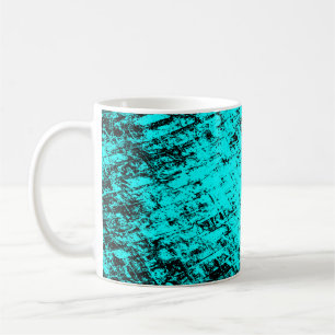Colour grunge turquoise background. Halftone eleme Coffee Mug
