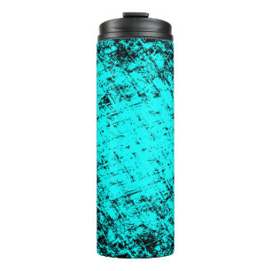 Colour grunge turquoise background. Halftone eleme Thermal Tumbler