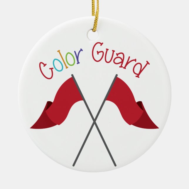 Colour Guard Ceramic Tree Decoration (Front)