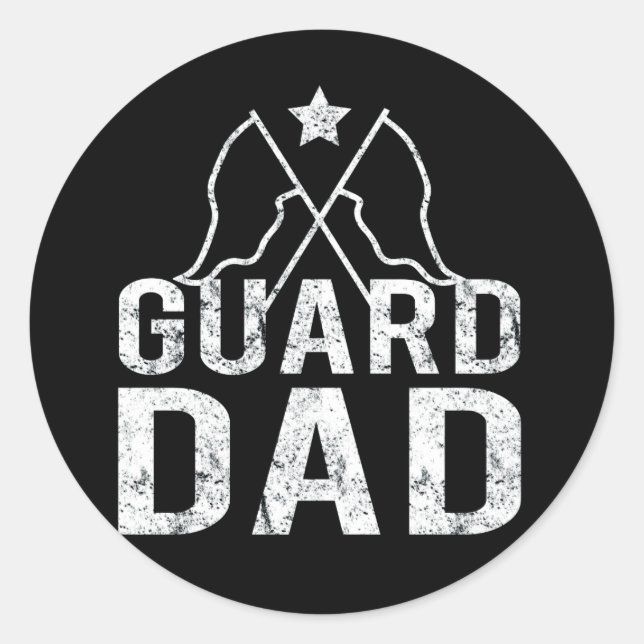 Colour Guard Dad Classic Round Sticker (Front)