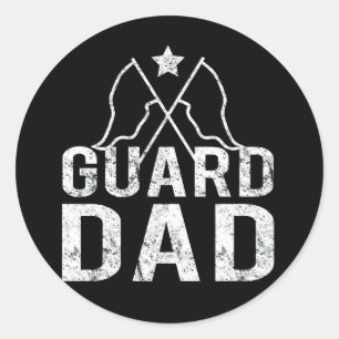 Colour Guard Dad Classic Round Sticker