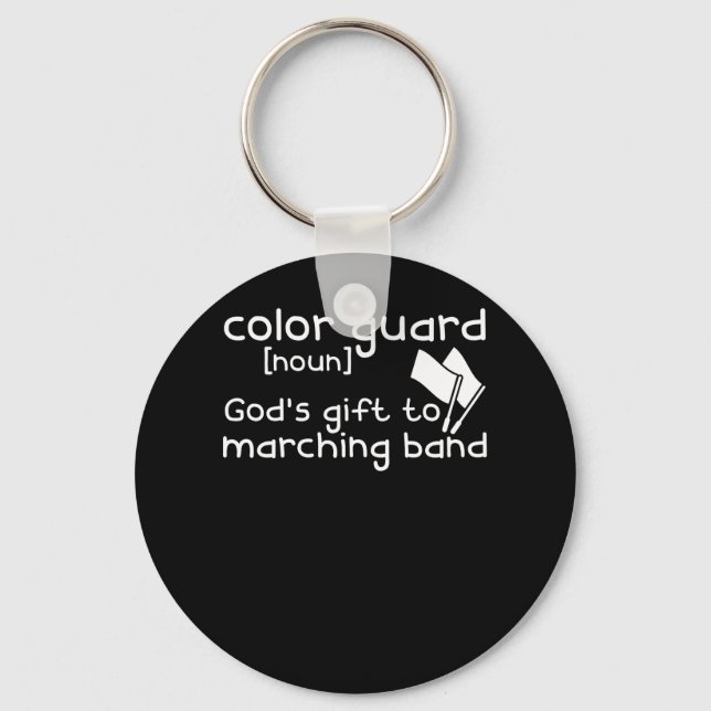 Colour Guard Gods Gift Marching Band Gifts Key Ring (Front)