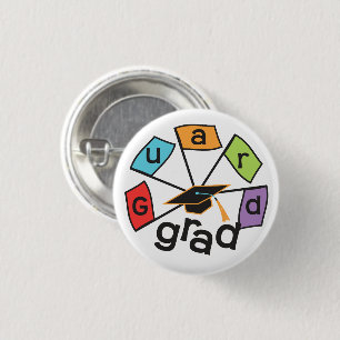 Colour Guard Graduate - Graduation Colourful Flags 3 Cm Round Badge