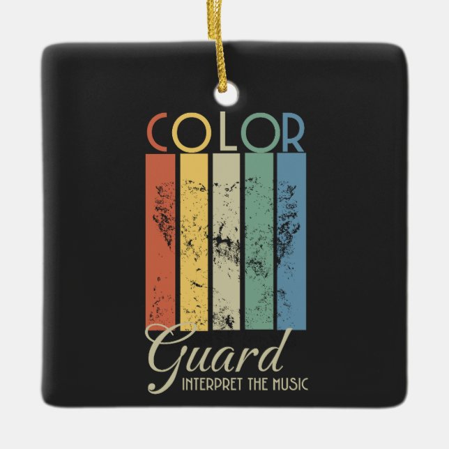 Colour Guard "Interpret the Music" Ceramic Ornament (Front)
