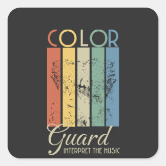 Colour Guard "Interpret the Music" Square Sticker