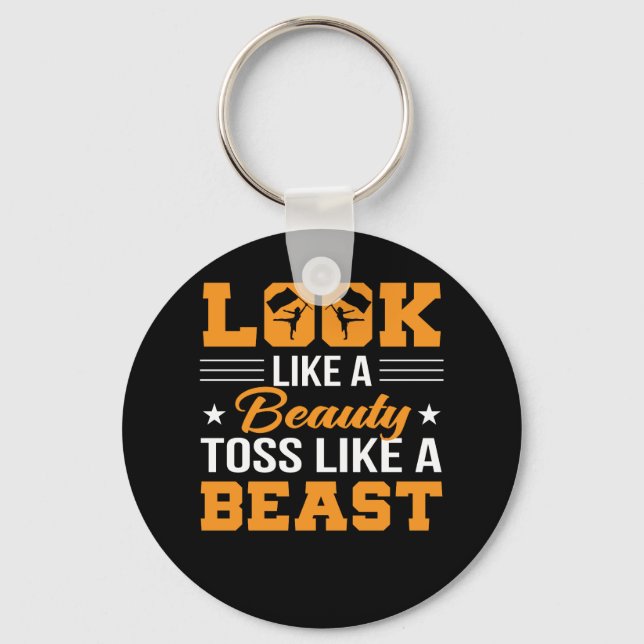 Colour Guard Like Beauty Toss Like Beast Key Ring (Front)