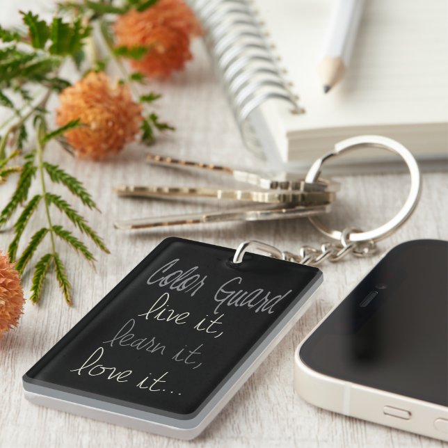 Colour Guard Live It Learn It Love It Keychain (Front Right)