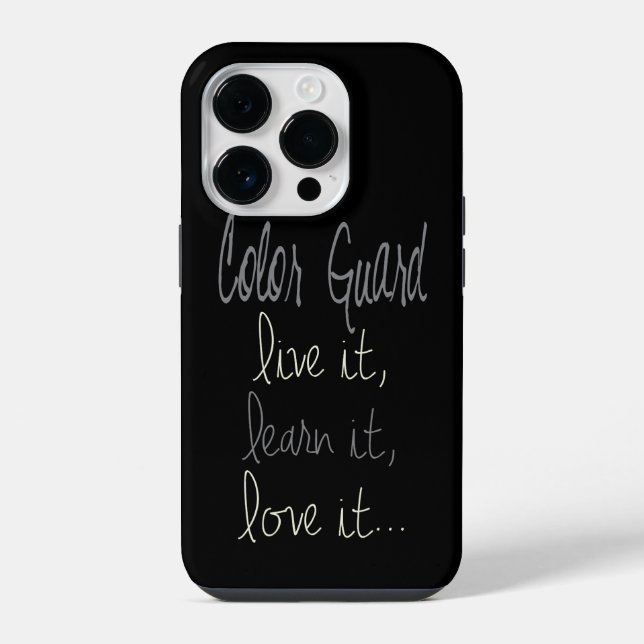 Colour Guard Live It Learn It Love It Quote iPhone Case (Back)
