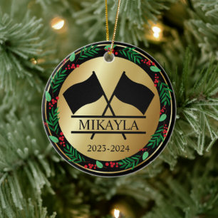 Colour Guard Marching Band Christmas Ornament