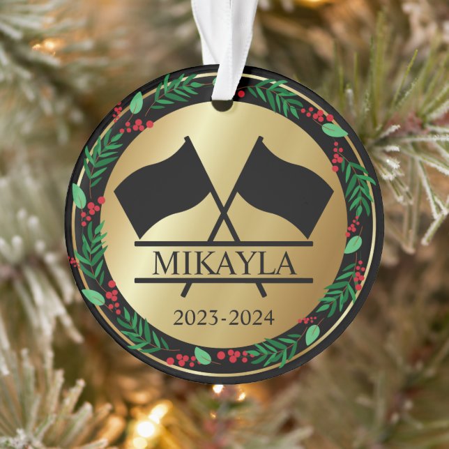Colour Guard Marching Band Christmas Ornament (Tree)