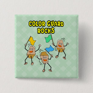 Colour Guard Rocks 15 Cm Square Badge