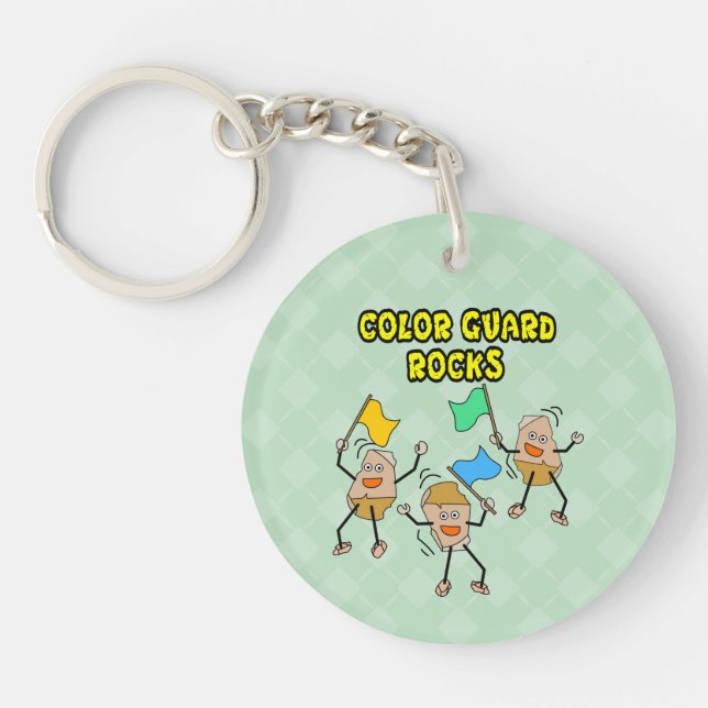 Colour Guard Rocks Key Ring (Front)