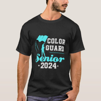 Colour Guard Senior 2024 Flags Graduation High Sch T-Shirt