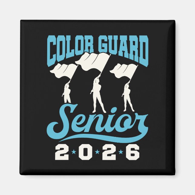 Colour Guard Senior Class of 2026 Graduation Magnet (Front)