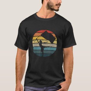 Colour Guard Silhouette On A Distressed Retro Suns T-Shirt