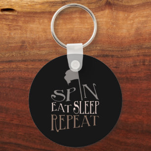 Colour Guard Spin Eat Sleep Repeat   Keychain