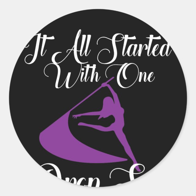 Colour Guard Started With One Drop Spin Classic Round Sticker (Front)