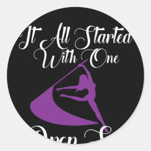 Colour Guard Started With One Drop Spin Classic Round Sticker