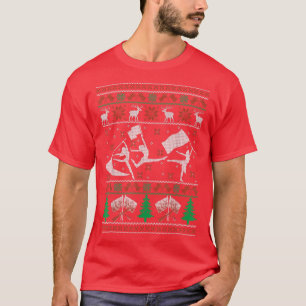 Colour Guard Ugly Christmas Happy Holidays Flag Xm T-Shirt