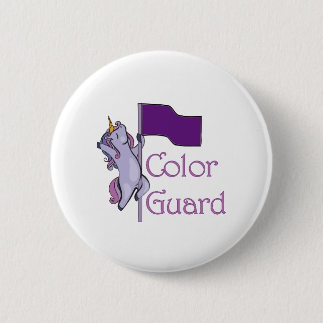 Colour Guard: Unicorn 6 Cm Round Badge (Front)