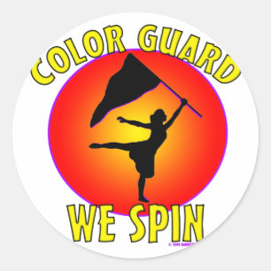 Colour Guard... We Spin Classic Round Sticker