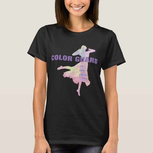 Colour Guard With Spin Dance Perform T-Shirt (Front)