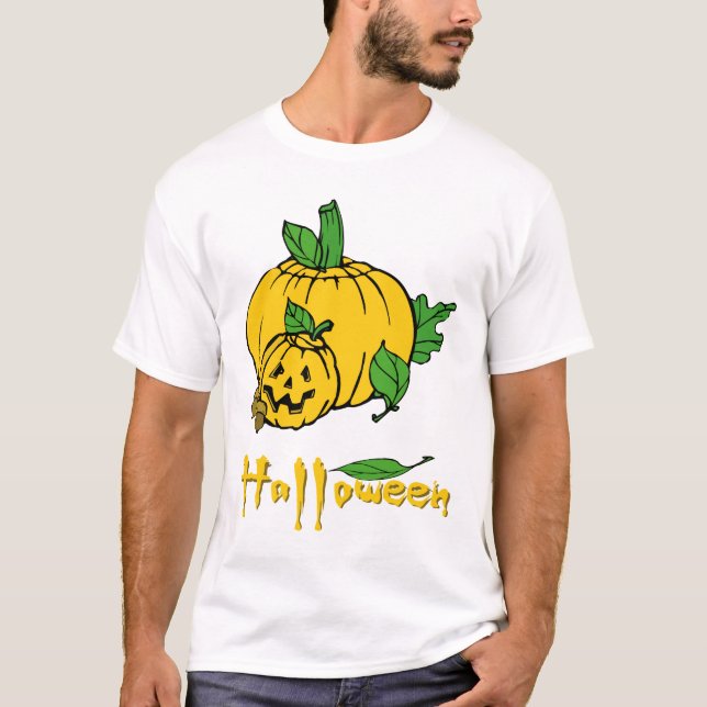 Colour Halloween pumpkins, Scary Halloween graphic T-Shirt (Front)