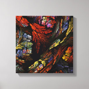 Colour Harmony Abstract Art Black and White Canvas Print