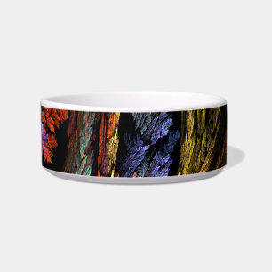 Colour Harmony Abstract Art Cat Bowl