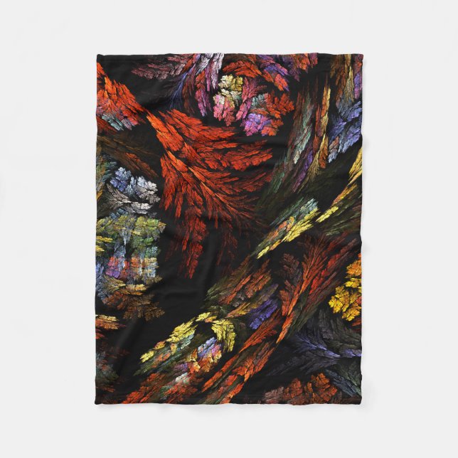 Colour Harmony Abstract Art Fleece Blanket (Front)
