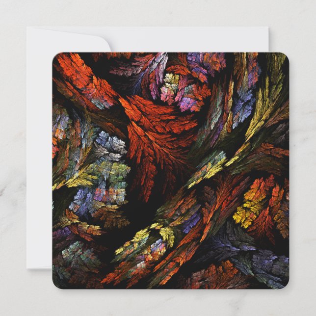 Colour Harmony Abstract Art Invitation (Front)