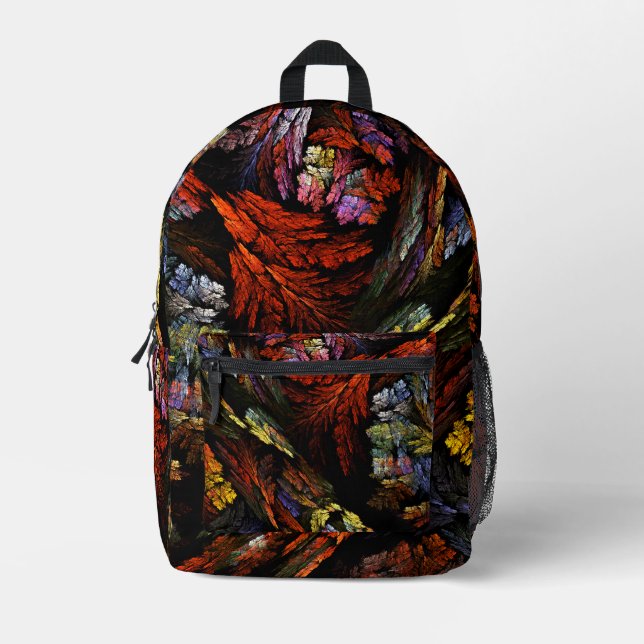Colour Harmony Abstract Art Printed Backpack (Front)