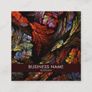 Colour Harmony Abstract Art Professional Square Business Card