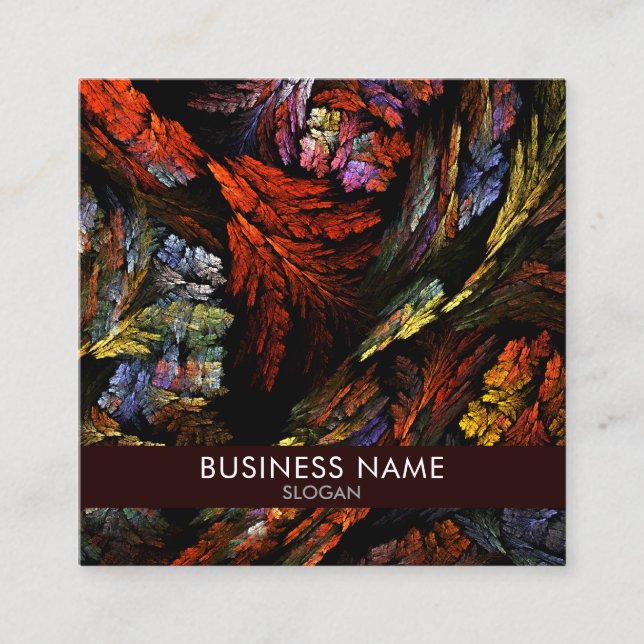 Colour Harmony Abstract Art Professional Square Business Card (Front)