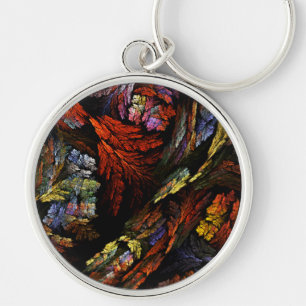 Colour Harmony Abstract Art Small Key Ring