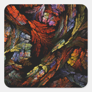 Colour Harmony Abstract Art Square Sticker