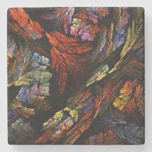 Colour Harmony Abstract Art Stone Coaster